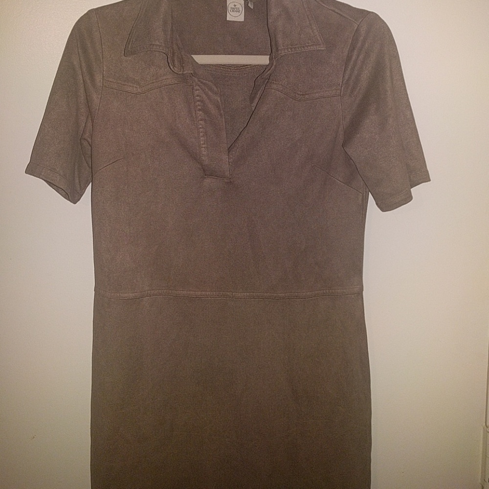 Faux suede dress