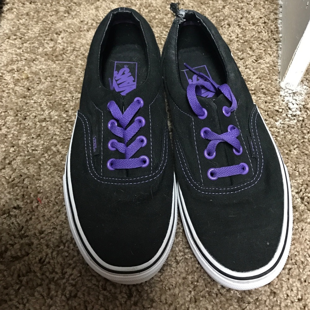 Black and Purple Vans