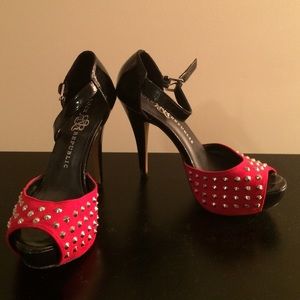 Rock Republic red studded heels
