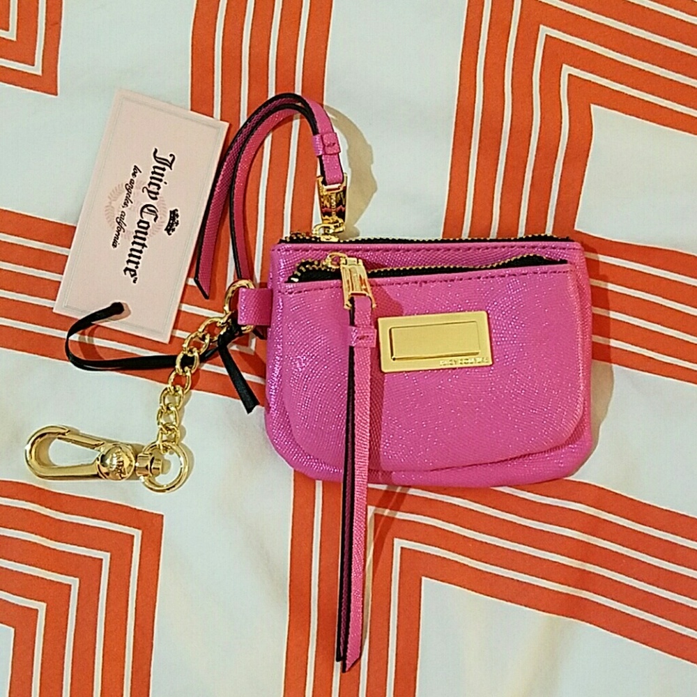NEW Juicy Couture zippered coin pouch bag charm