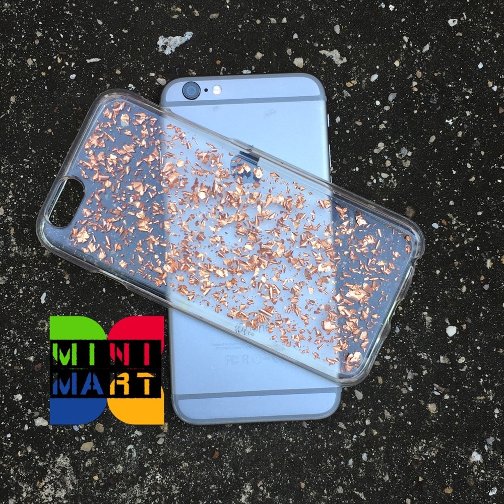RoseGold flakes iPhone 5/5s/6/6s/6+ case