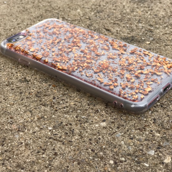 RoseGold flakes iPhone 5/5s/6/6s/6+ case - Picture 2 of 3