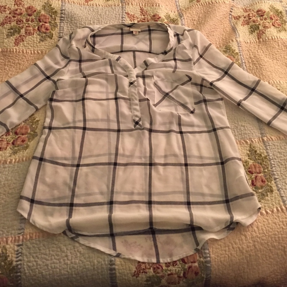Chiffon checkered blouse
