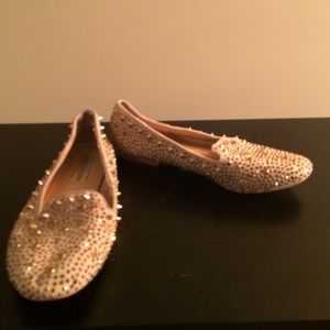 Steve Madden Gold studded loafers