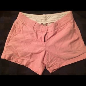 J crew light pink shorts