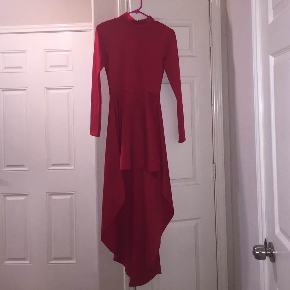 Valentine's Day red high low elegant dress small