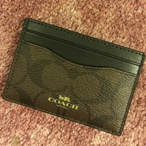 Dark Brown Coach Card Holder