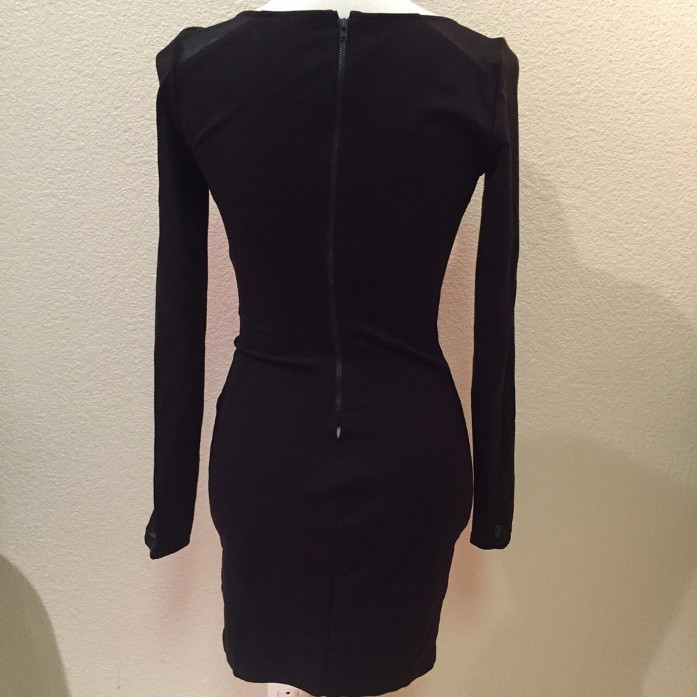 GUESS Black Mesh Sweetheart Dress - Picture 3 of 4