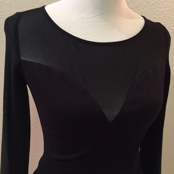 GUESS Black Mesh Sweetheart Dress - Picture 2 of 4