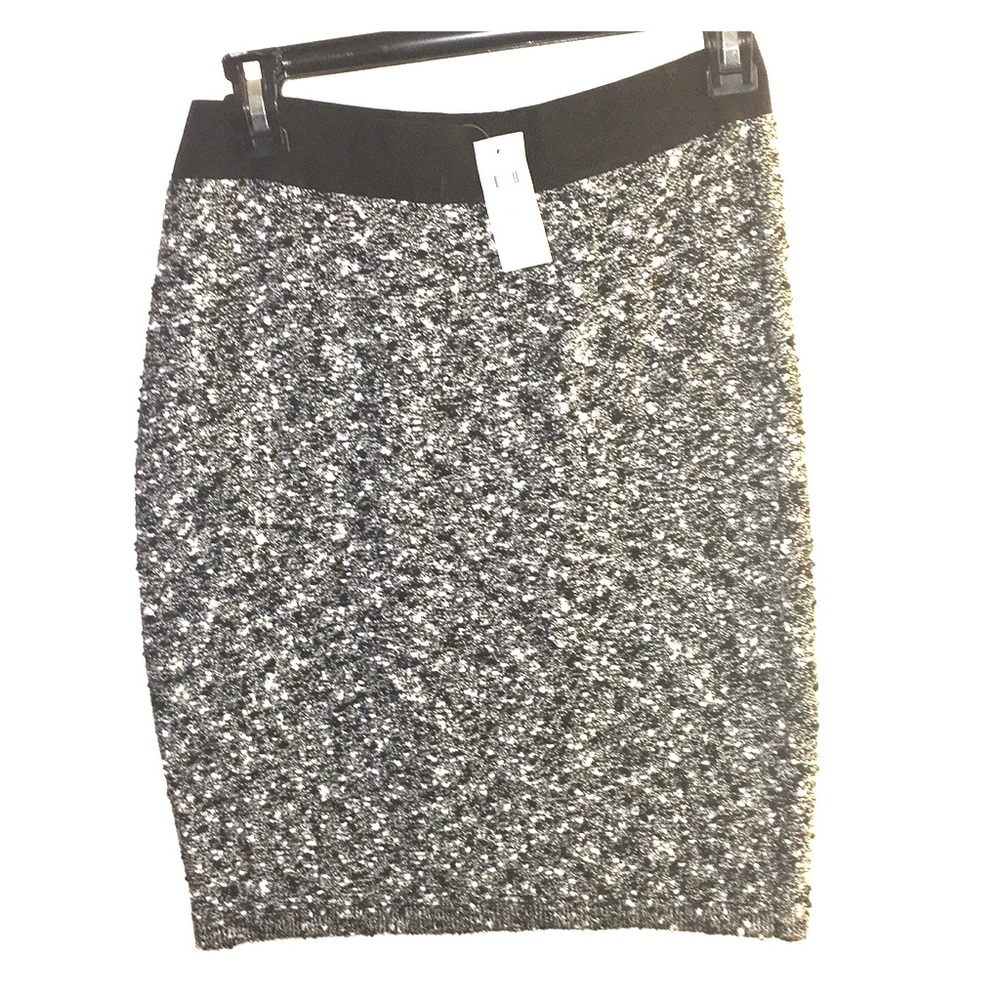 Ann Taylor black/white mark skirt, sz s, NWT