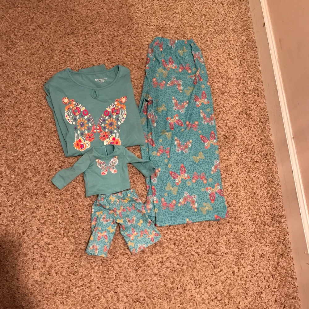 American girl doll! Twin set