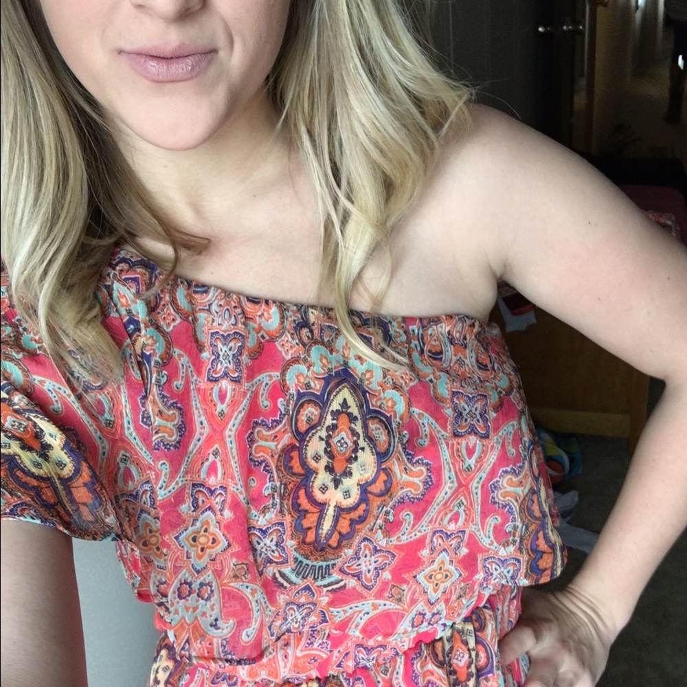 Fun & Flirty One Shoulder Paisley Dress