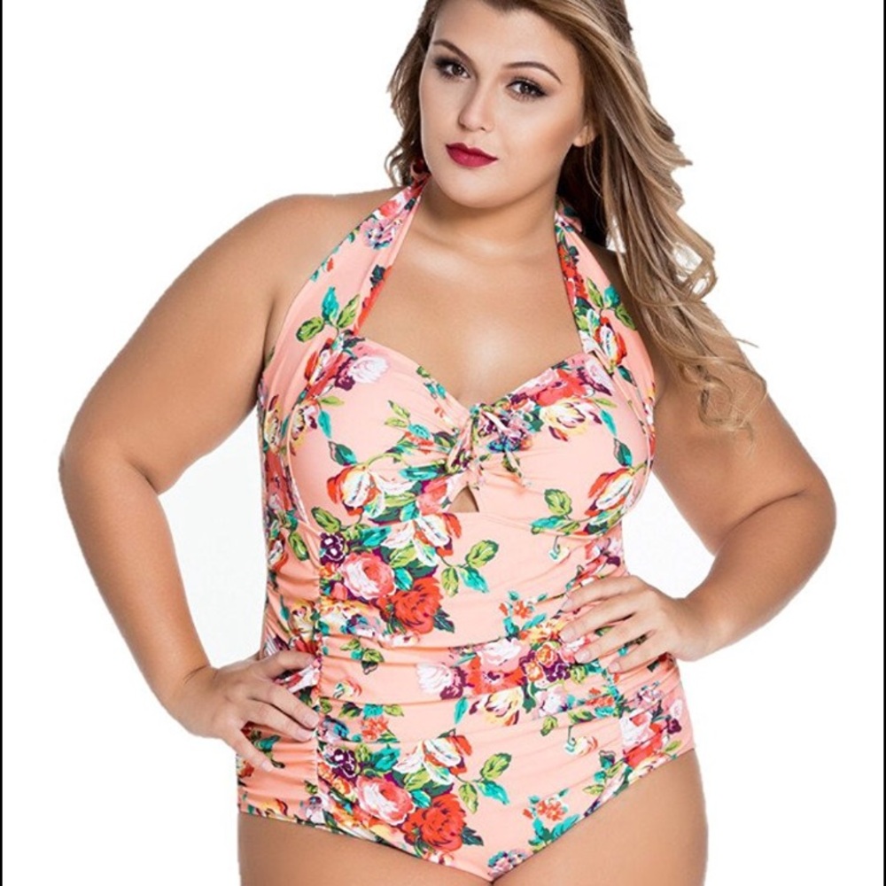 Retro Vintage One piece Floral Bathing Suit
