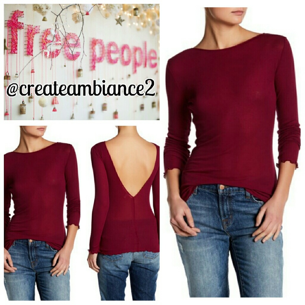 Free People Open Back Top