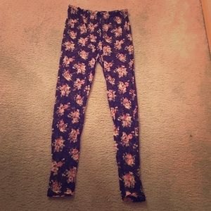 Floral lace leggings