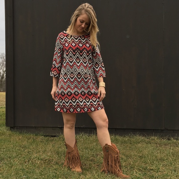 Aztec Shift Dress - Picture 2 of 4