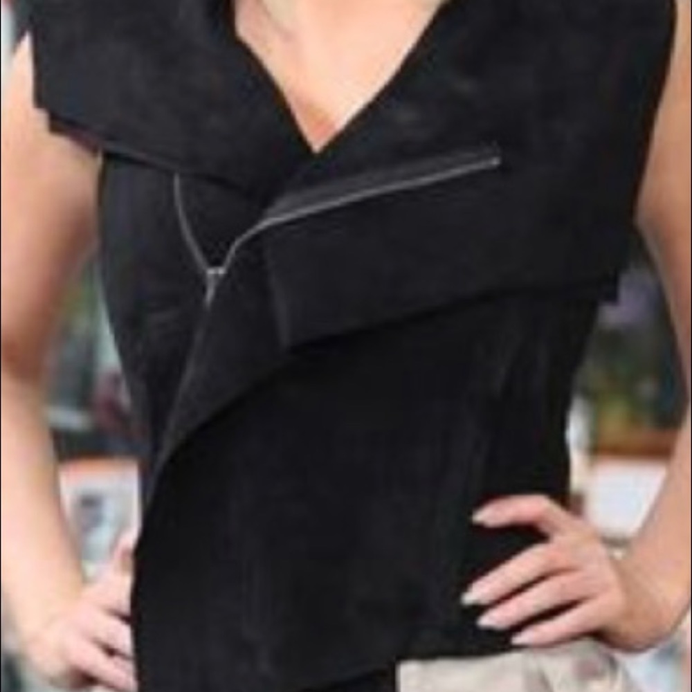 BCBG Fabian Faux Suede Vest