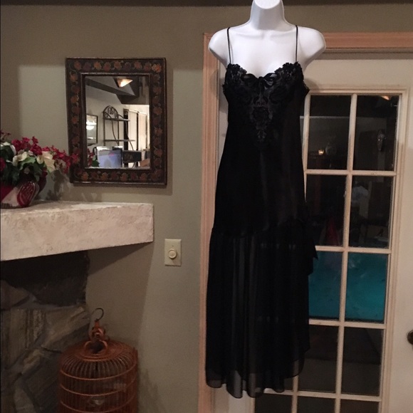 GODIVA LINGERIE Other - VINTAGE GODIVA LINGERIE LONG BLACK GOWN