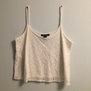 White Floral Crop Top