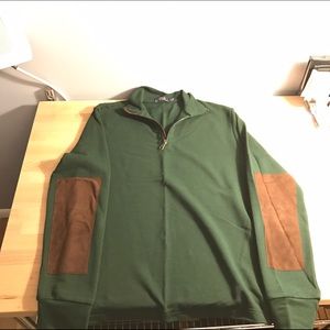Polo Ralph Lauren Green and suede sweater