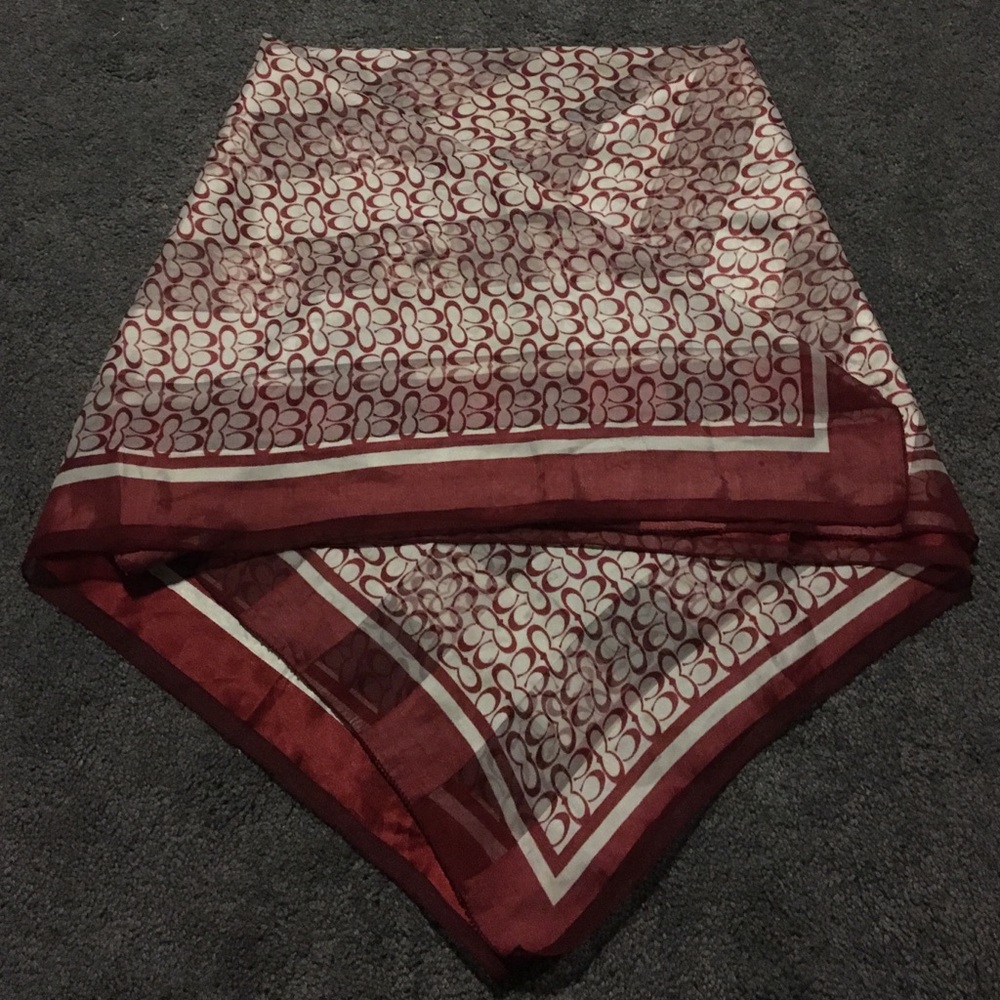 Coach 100% Silk Scarf