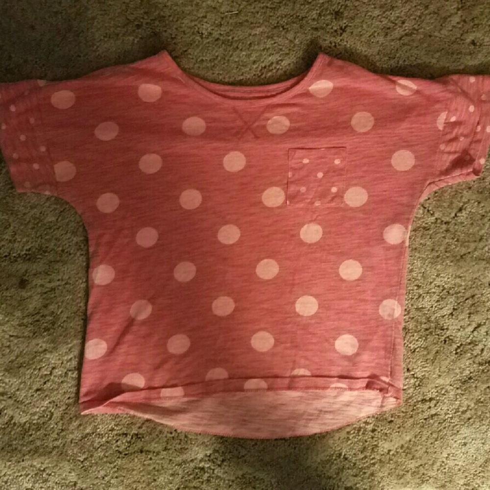 Normal dark peach girls short sleeve