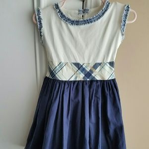 NWT Persnickety brand Blue and Ivory Dress