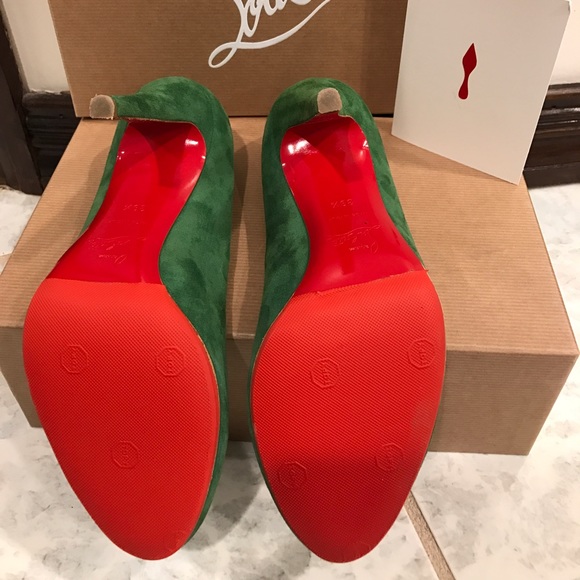 Christian Louboutin Ron Ron Suede Heels 39.5/9.5 - Picture 2 of 2