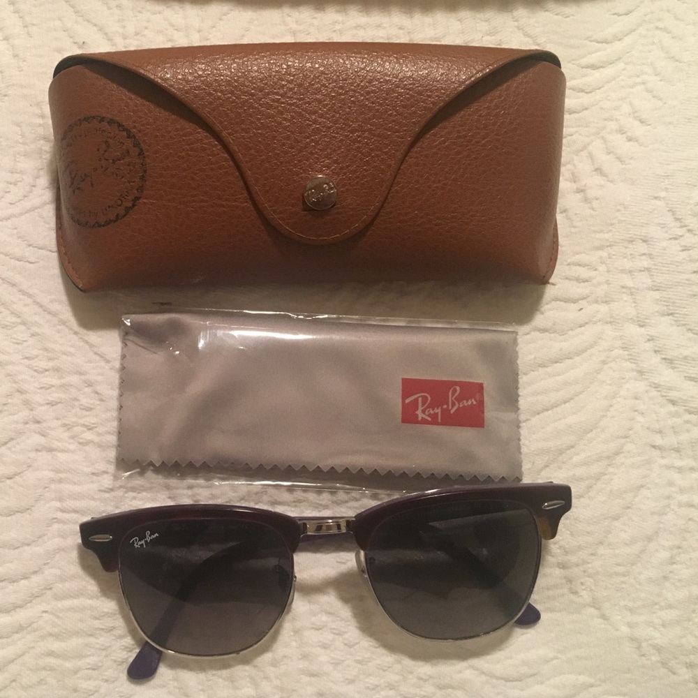 Rayban club master indigo purple and brown