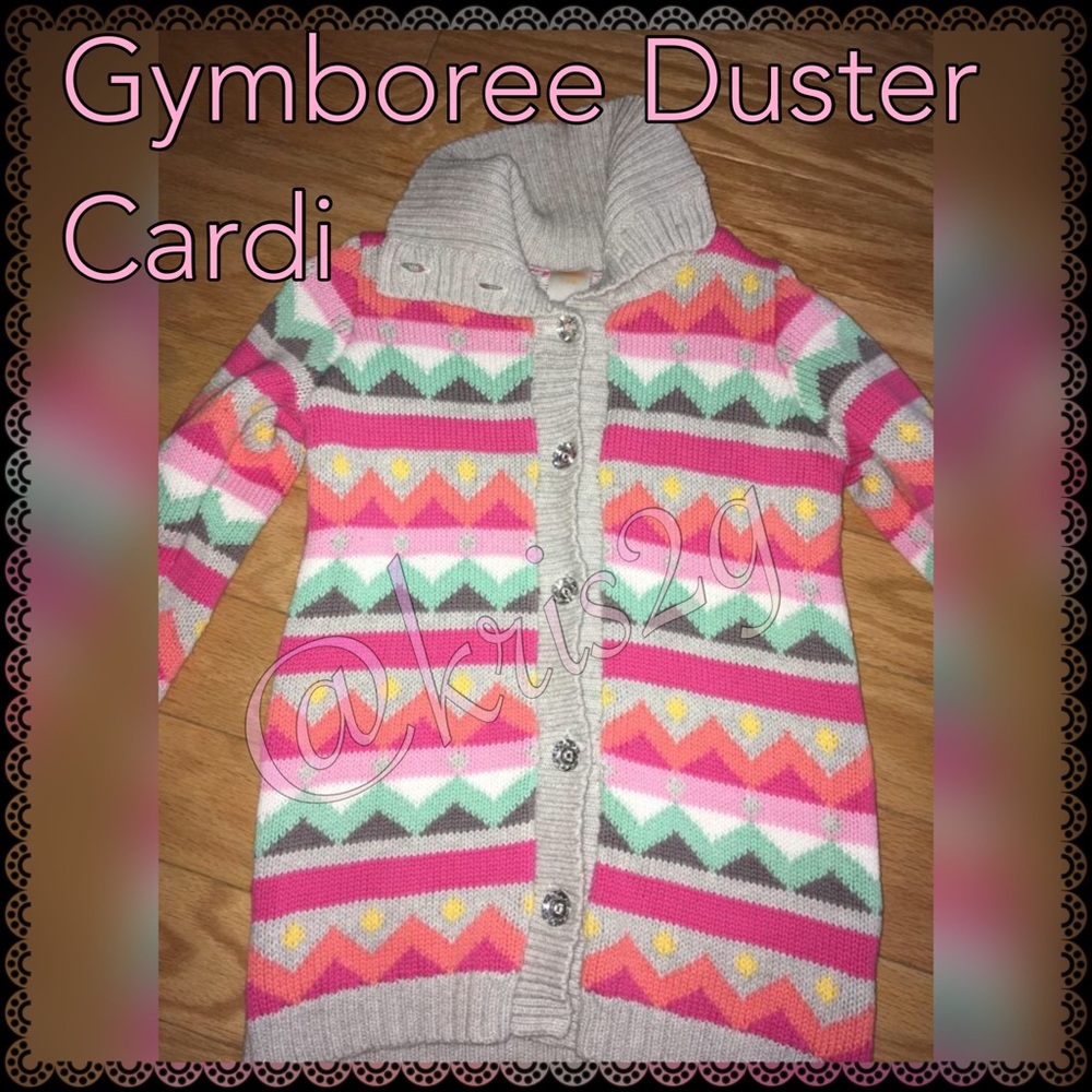 Gymboree Girls' Duster Colorful Patterned Cardi