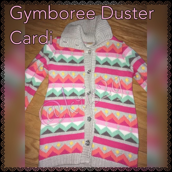 Gymboree Girls' Duster Colorful Patterned Cardi - Picture 1 of 4