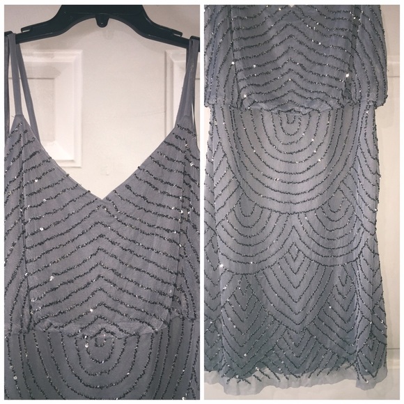 Host Pick❤️ Adrianna Papell Beaded Short Dress - Picture 3 of 4