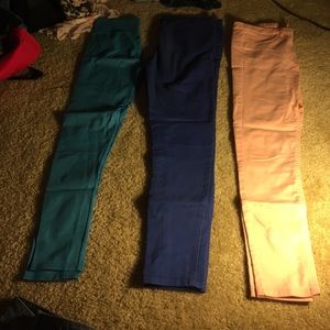 3 colored pants