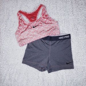 Gray Nike Pro Spandex