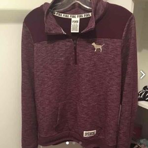 Vs Pink half zip pullover