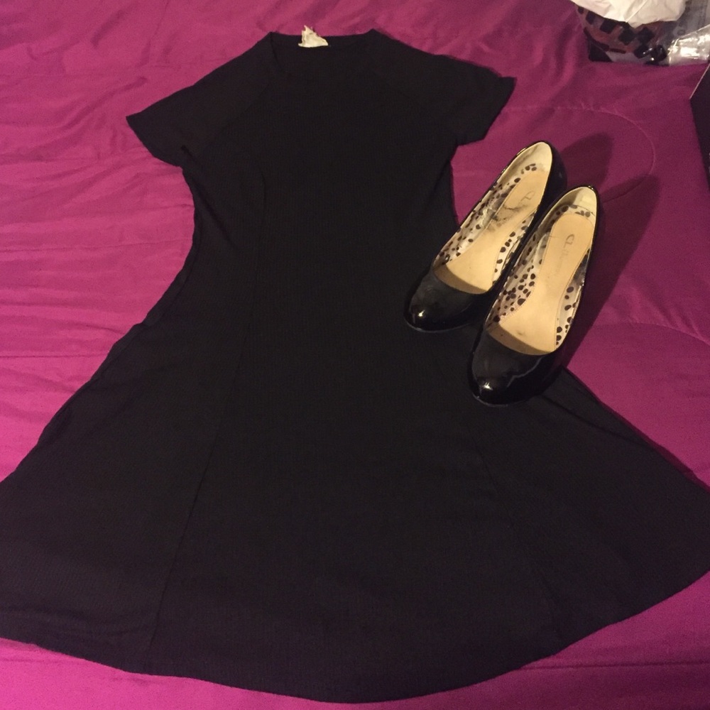 Black skater dress