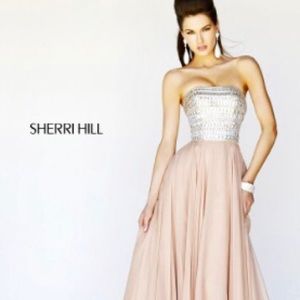 Sherri Hill Strapless Prom Dress
