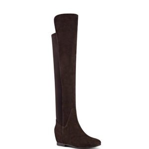 Dark brown suede over the knee Nine West boots