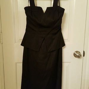Sexy black peplum dress