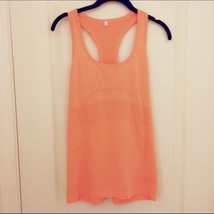 Lululemon swiftly tank top orange 10