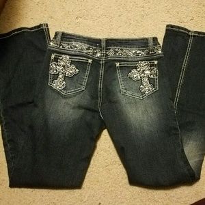 Revolt Bootcut bling pocket jeans