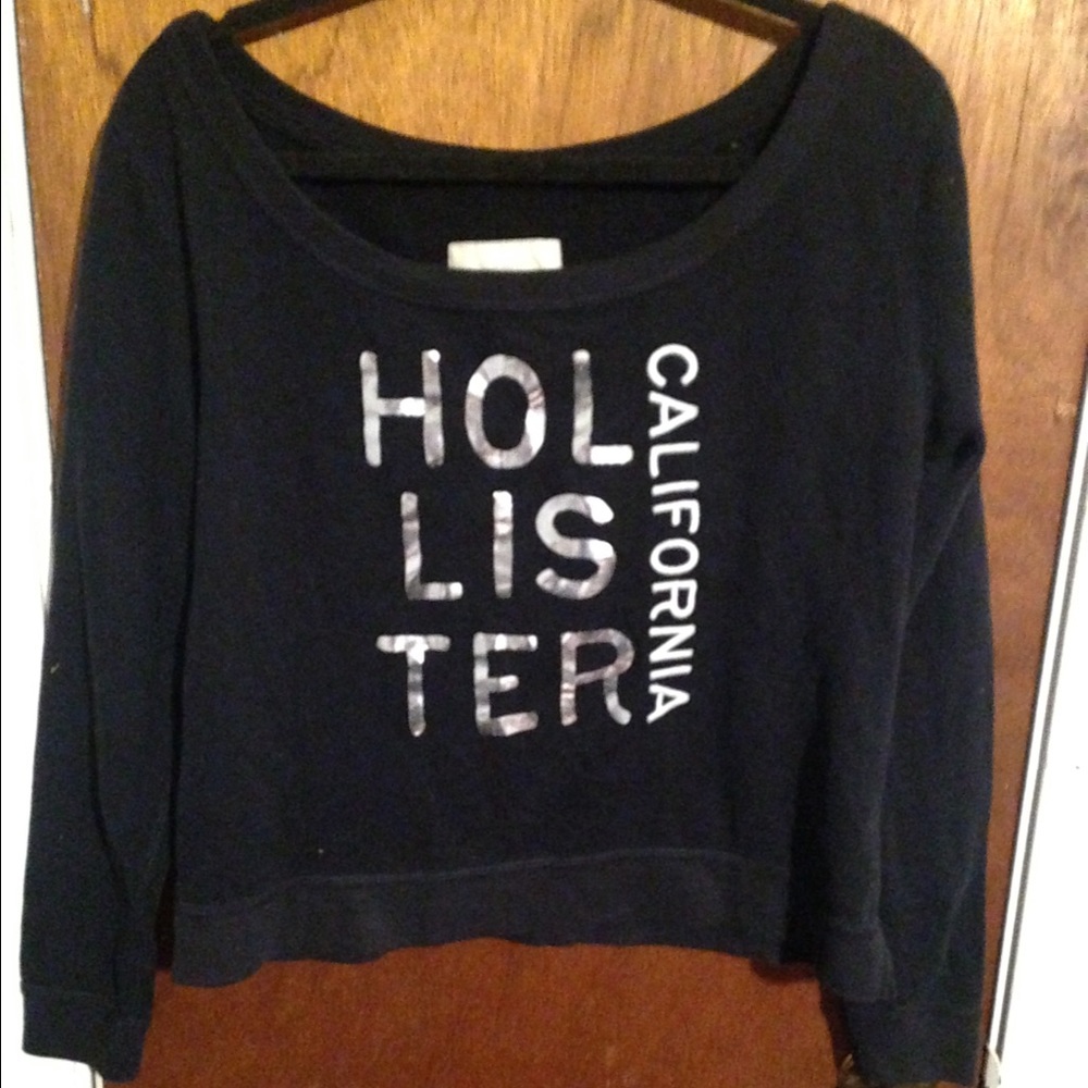 Hollister cropped sweat shirt