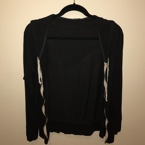 Brandy Melville black zip up hoodie