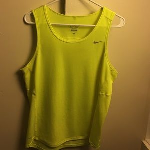 Nike Dri Fit Neon Yellow Tank Top