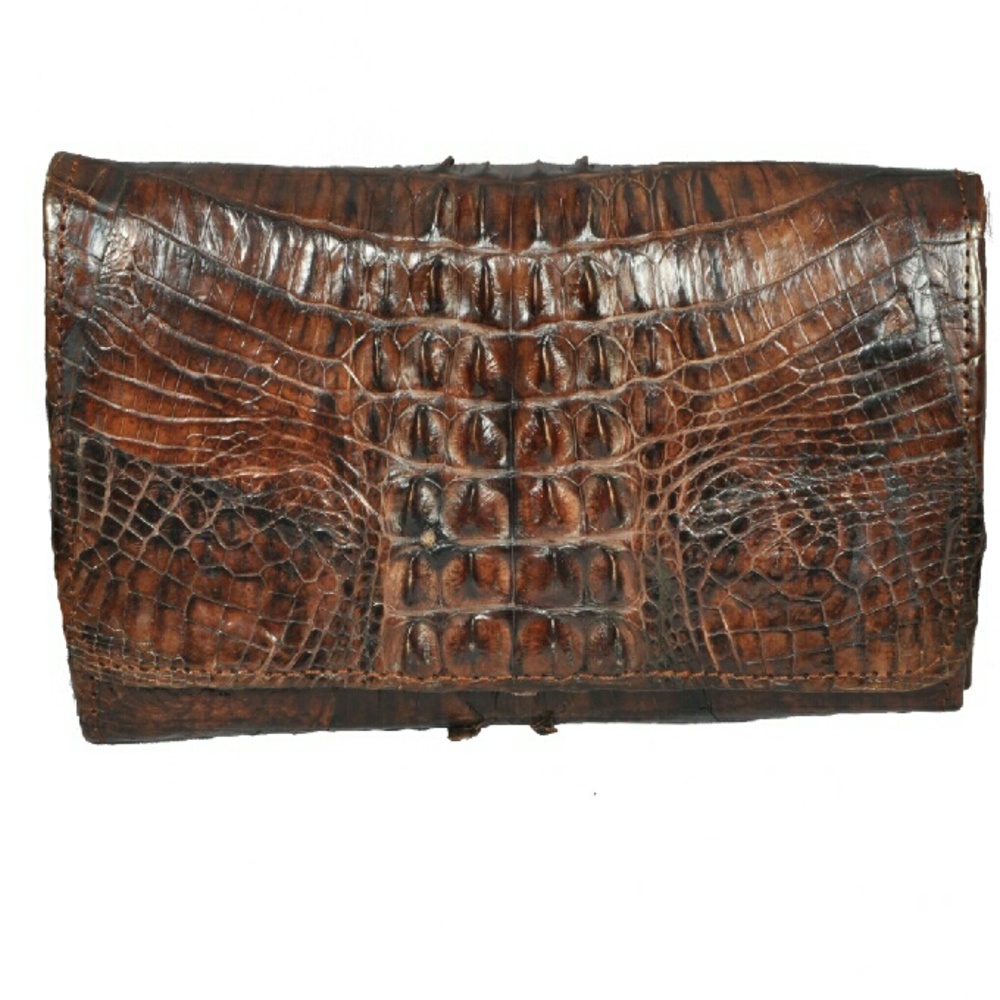 Classic original crocodile leather clutch