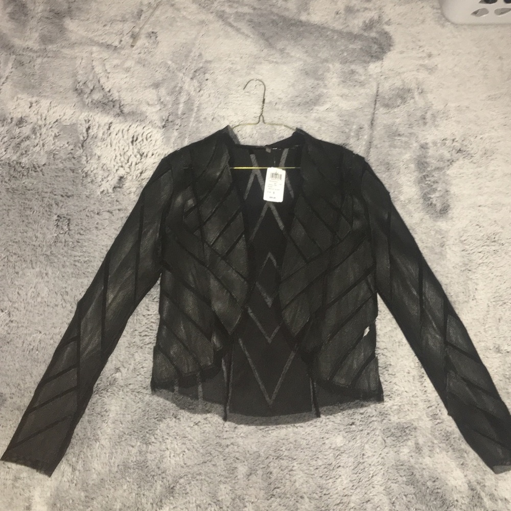 Windsor Store Faux Leather Mesh Jacket