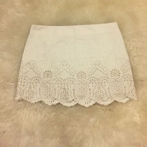 White miniskirt