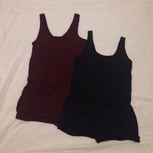 BUNDLE - Cute Summer Romper (Black and Maroon)