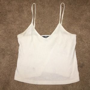 White Top Shop Crop Top Tank Size 4
