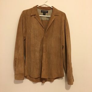 Ralph Lauren Suede Button Down Shirt